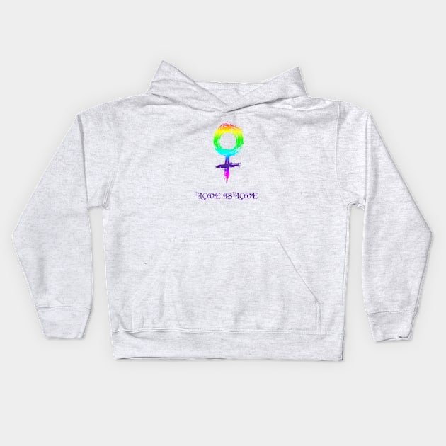 Love is Love Kids Hoodie by barbaralbs